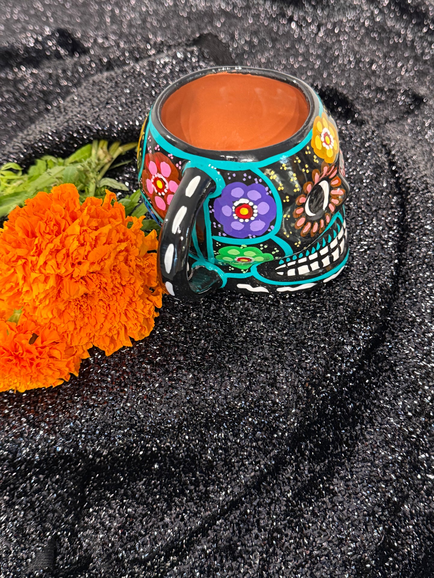 Mexican Skull Hand Painted Mug