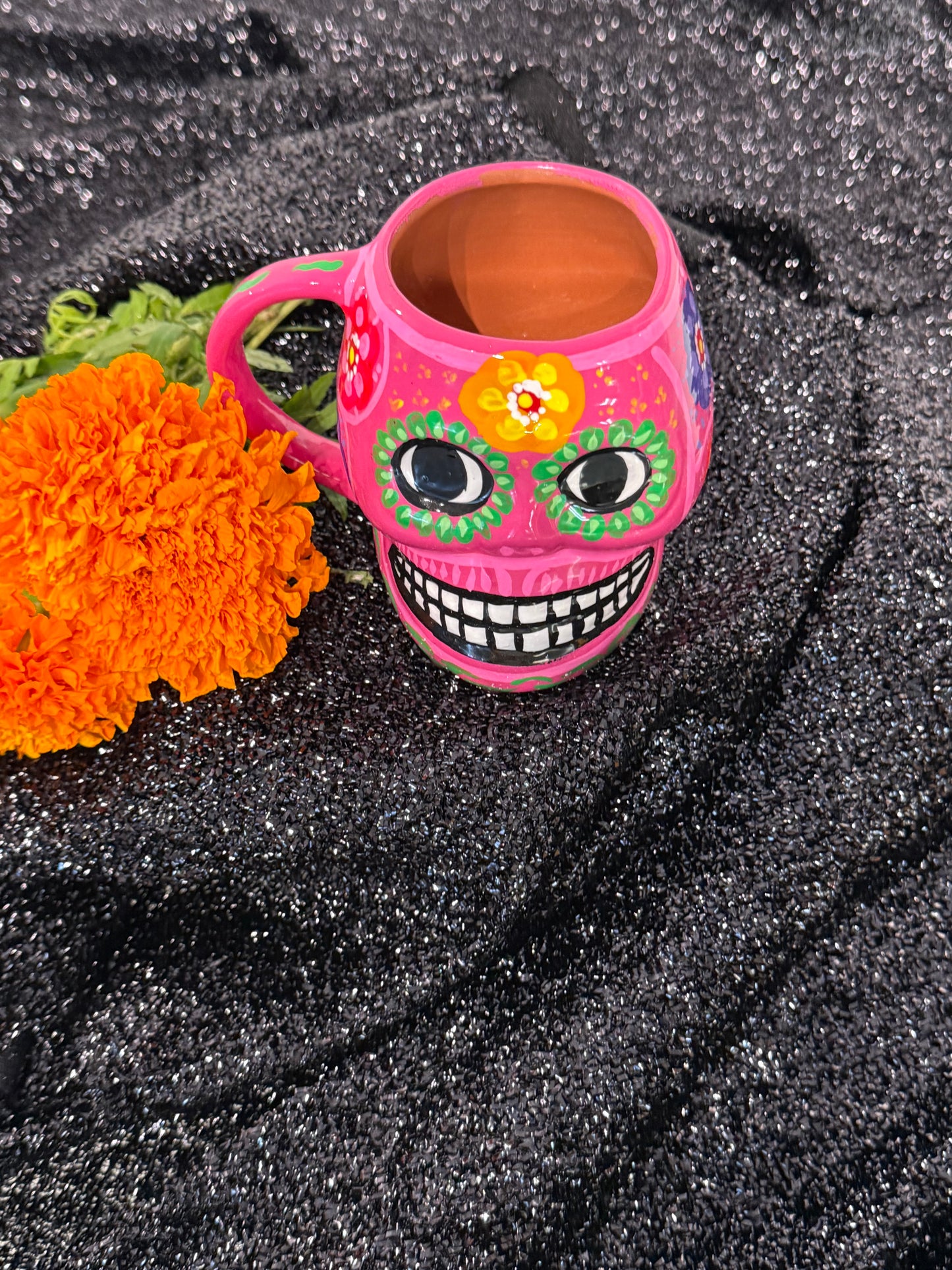 Mexican Skull Hand Painted Mug