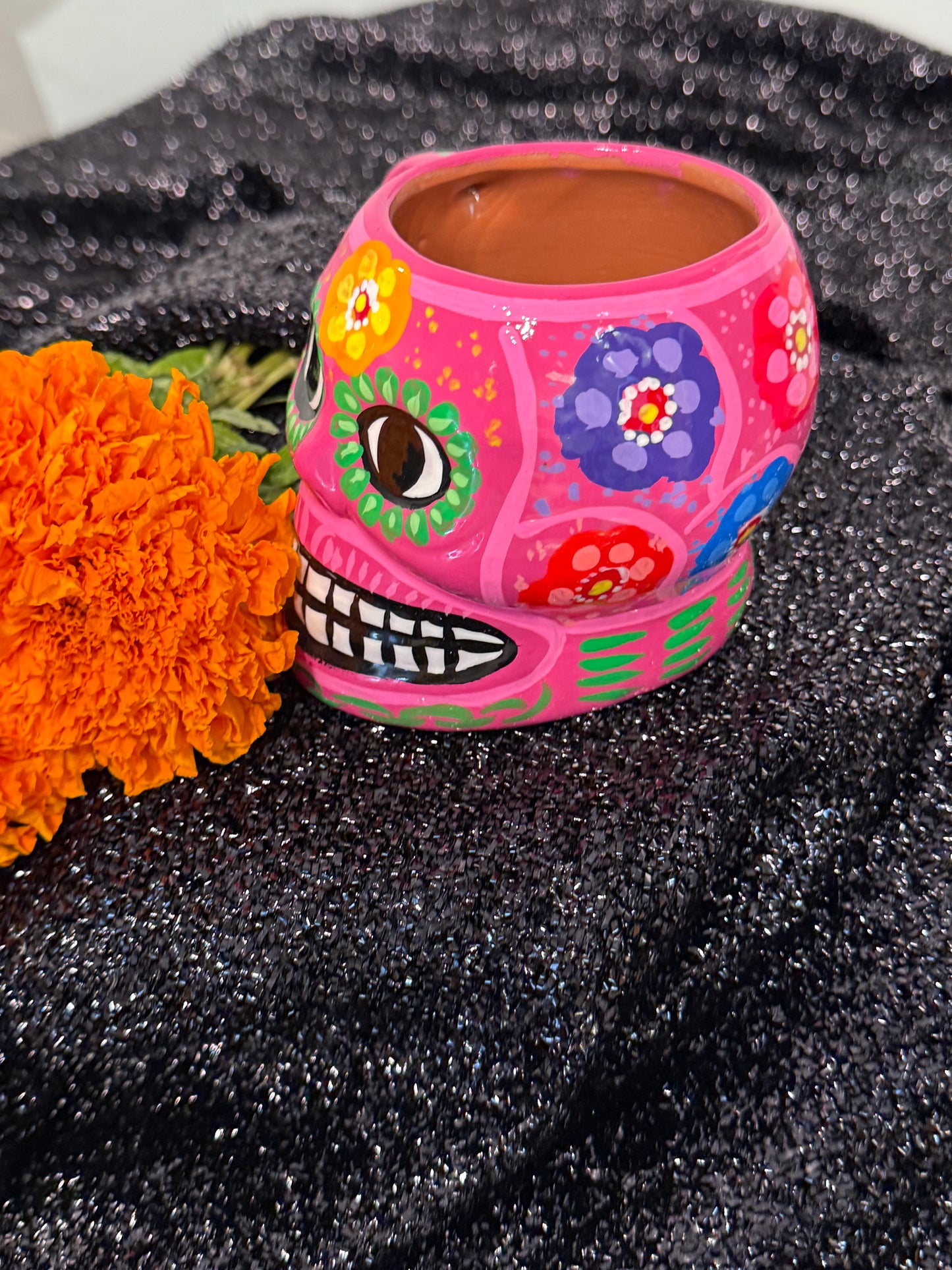 Mexican Skull Hand Painted Mug