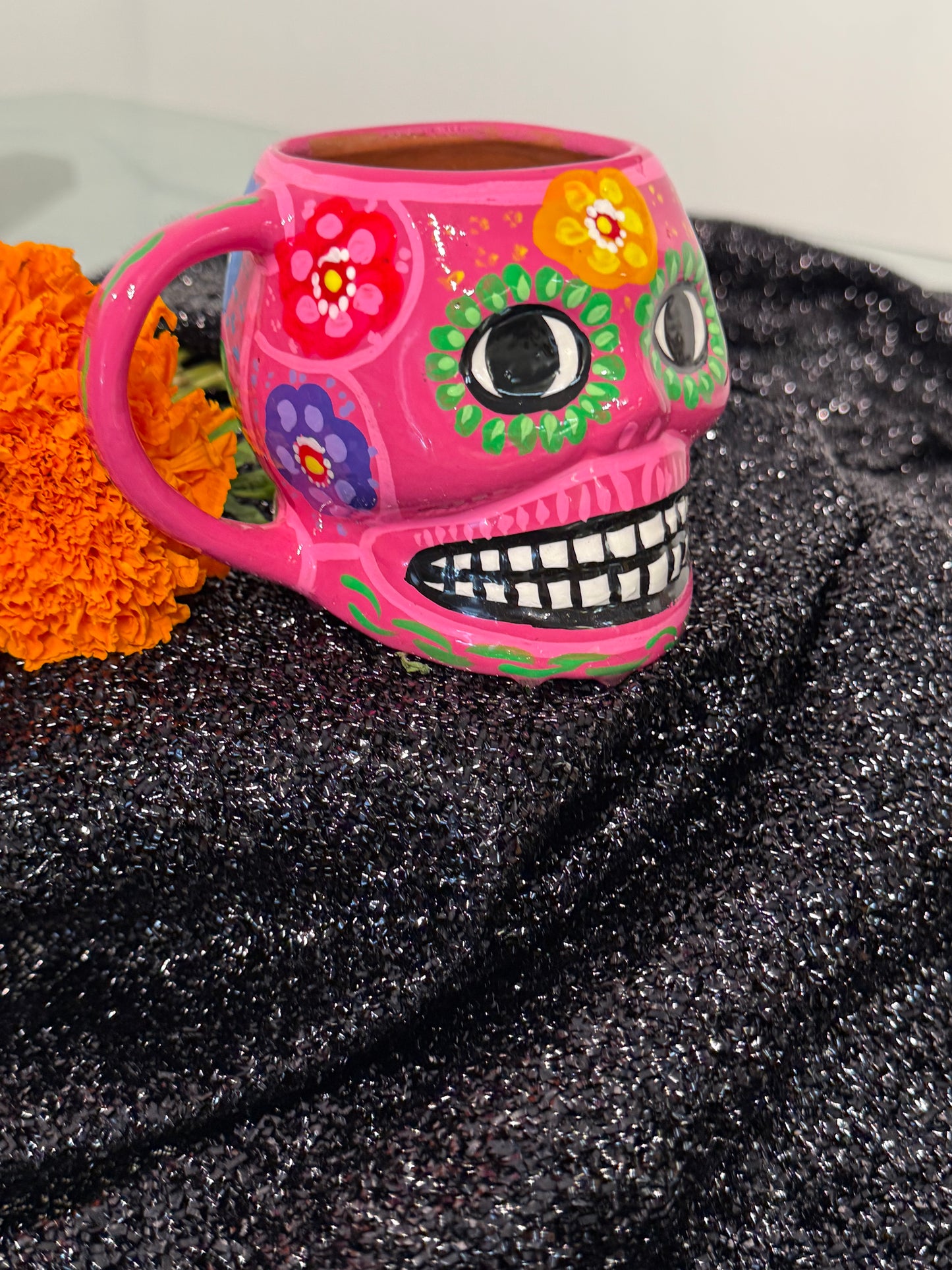 Mexican Skull Hand Painted Mug