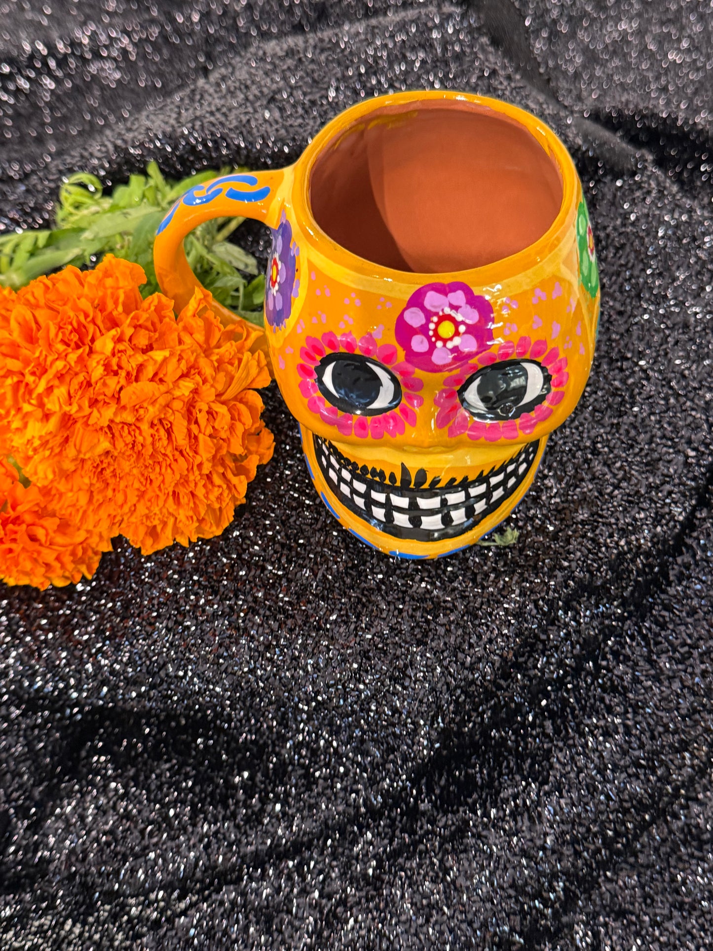 Mexican Skull Hand Painted Mug