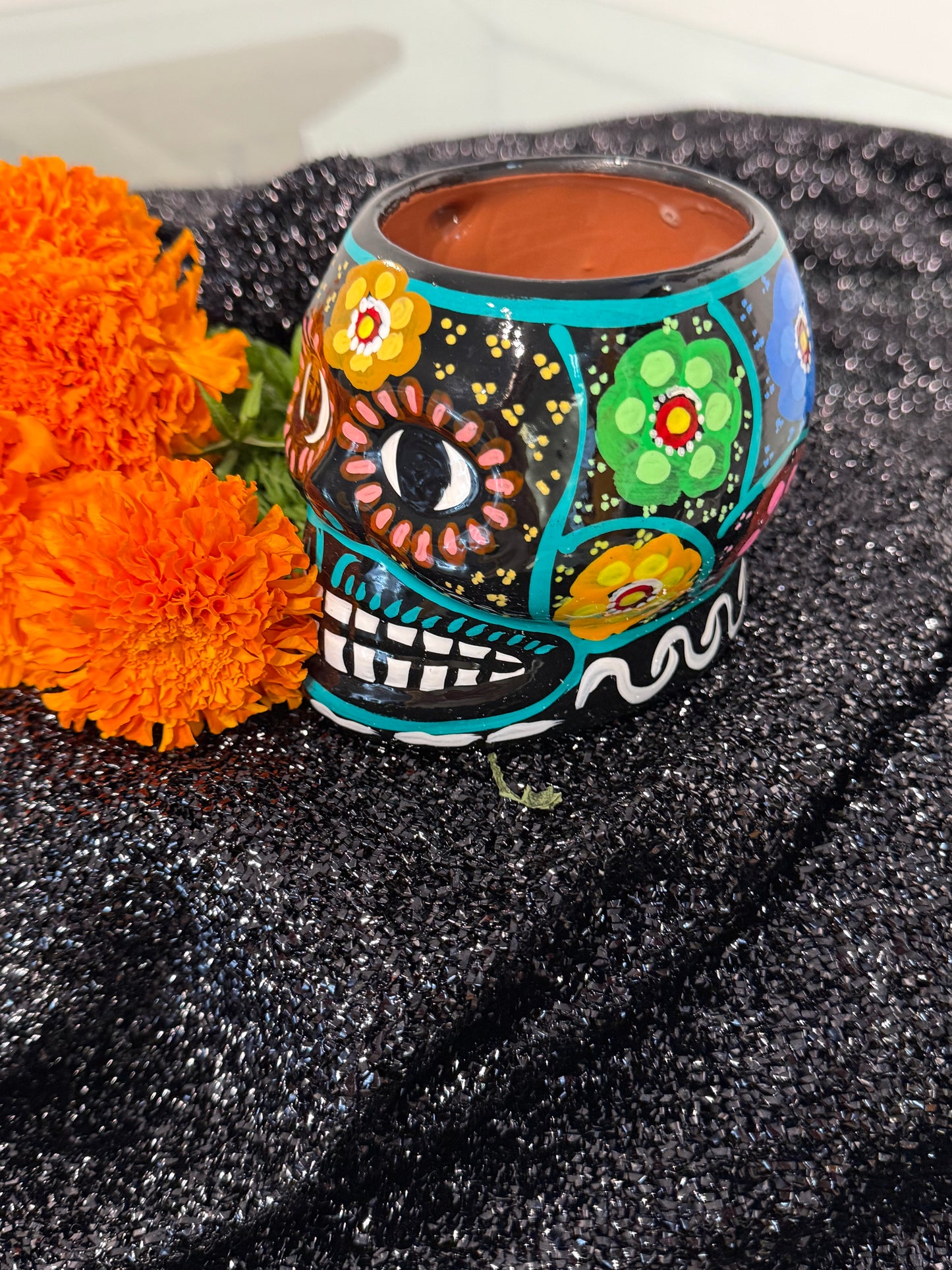 Mexican Skull Hand Painted Mug