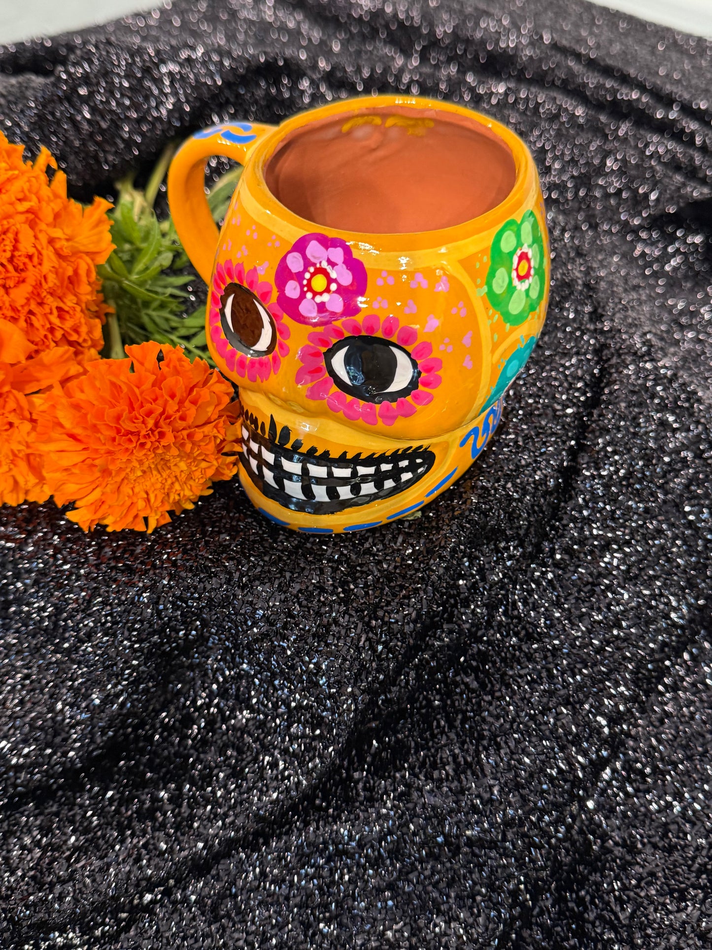 Mexican Skull Hand Painted Mug