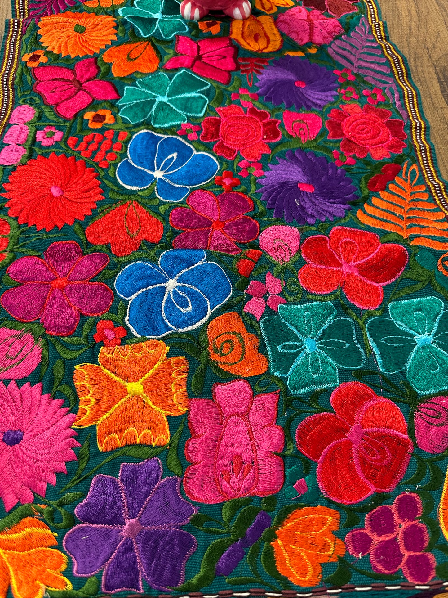 Embroidered Floral Table Runner