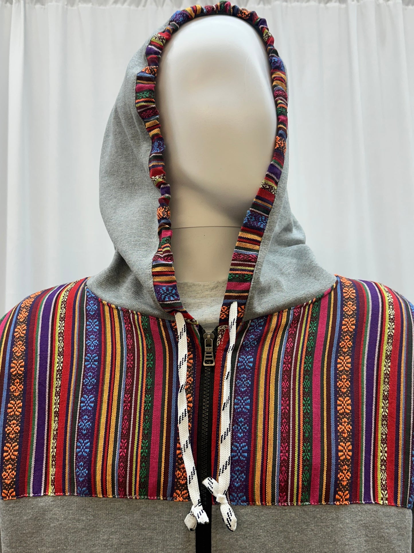 Guatemalan Handwoven Textile Hooded Jacket