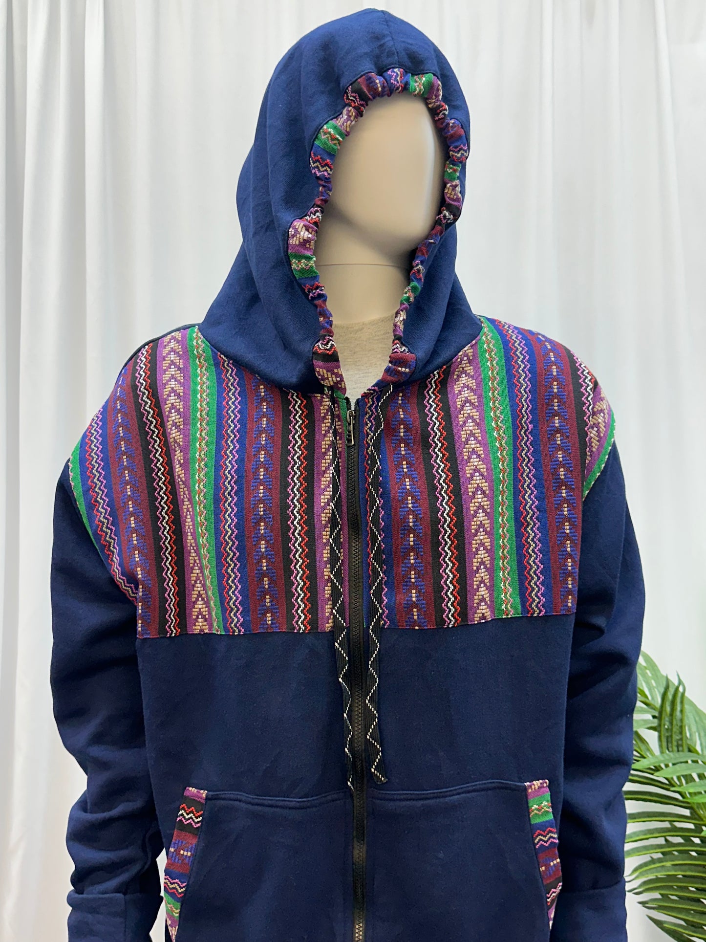 Guatemalan Handwoven Textile Hooded Jacket