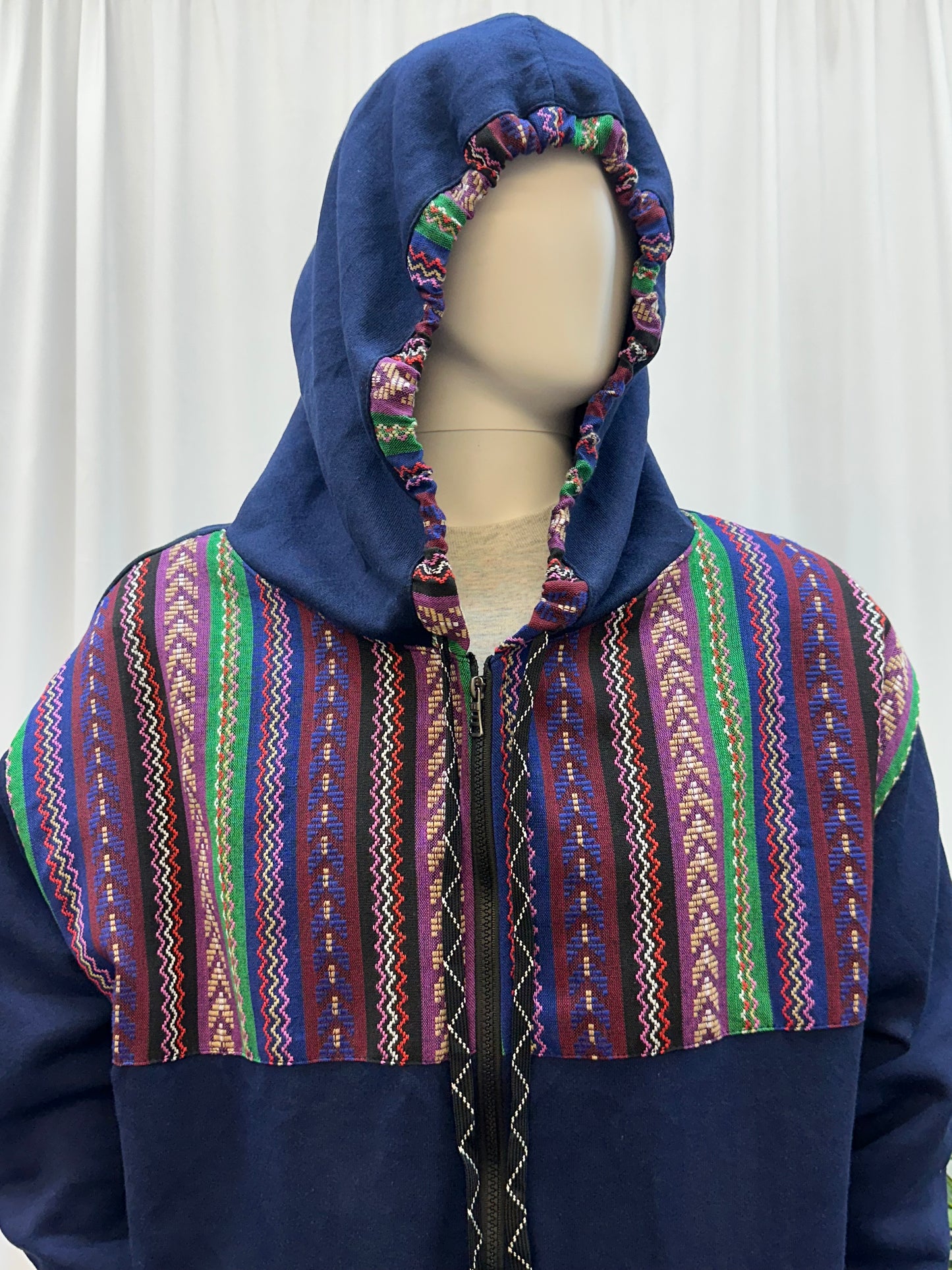 Guatemalan Handwoven Textile Hooded Jacket