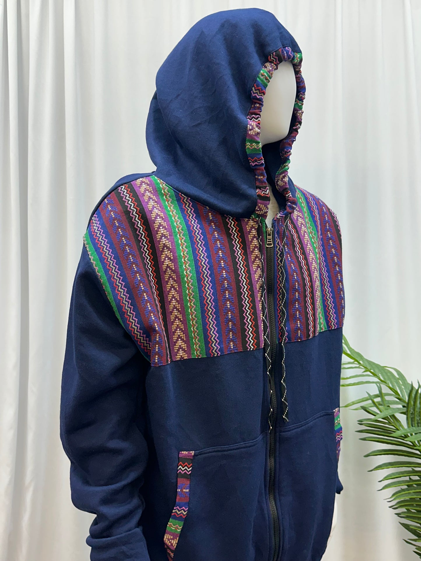 Guatemalan Handwoven Textile Hooded Jacket
