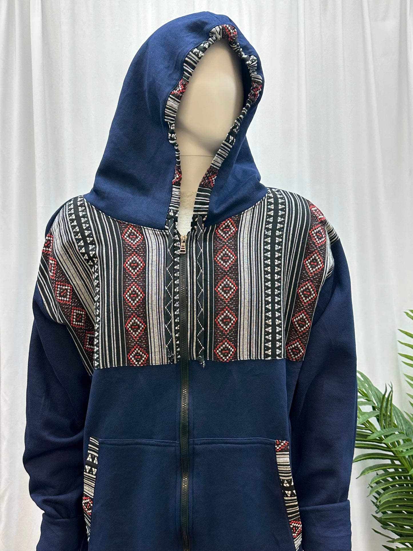 Guatemalan Handwoven Textile Hooded Jacket
