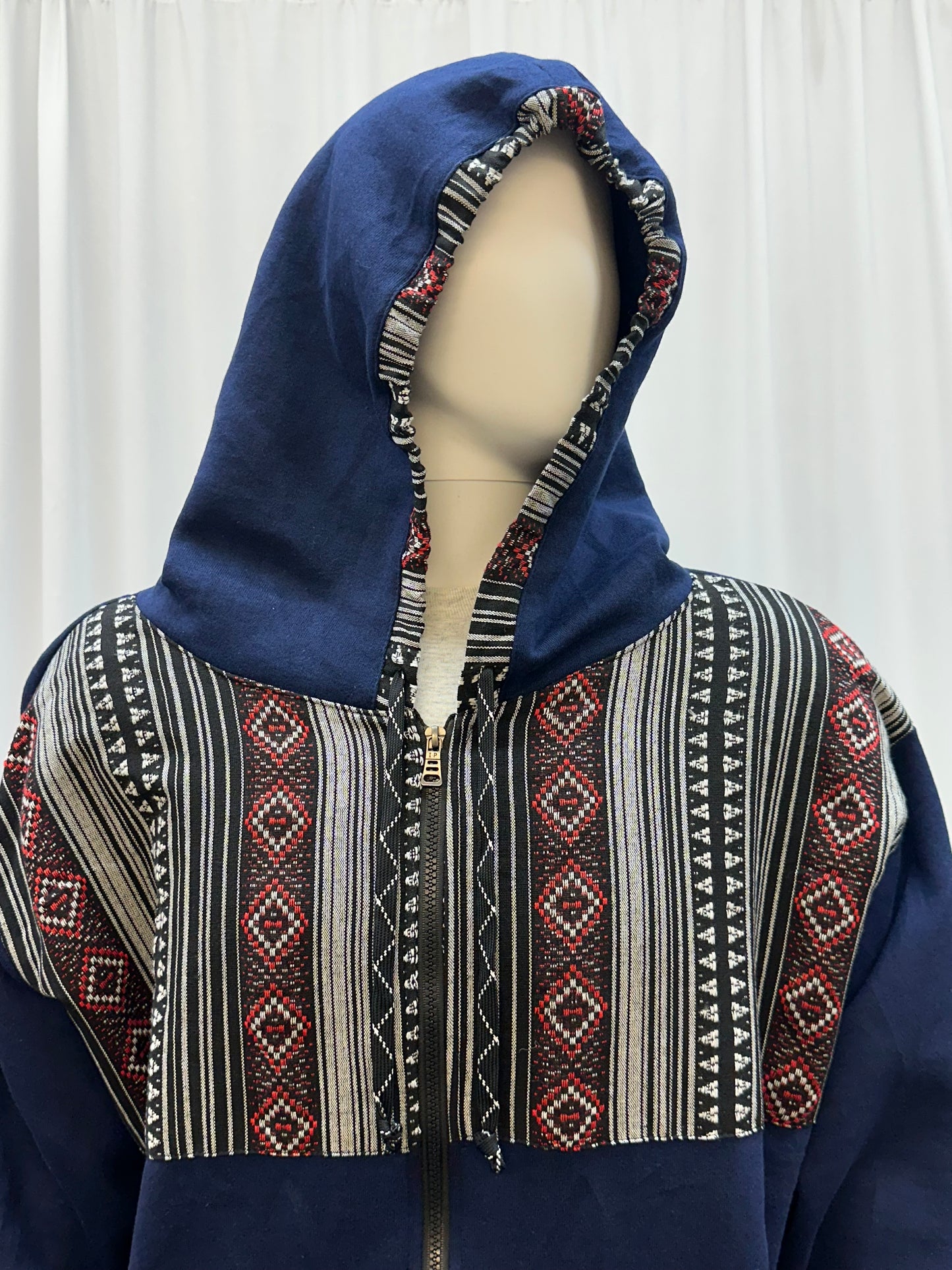 Guatemalan Handwoven Textile Hooded Jacket