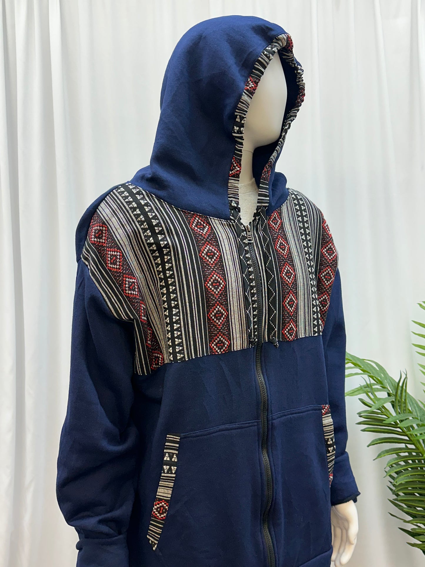 Guatemalan Handwoven Textile Hooded Jacket