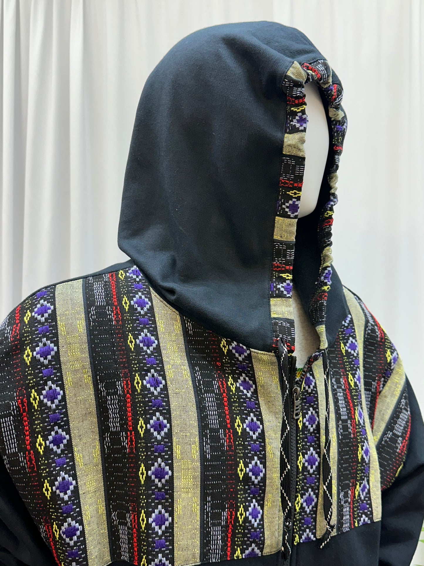 Guatemalan Handwoven Textile Hooded Jacket