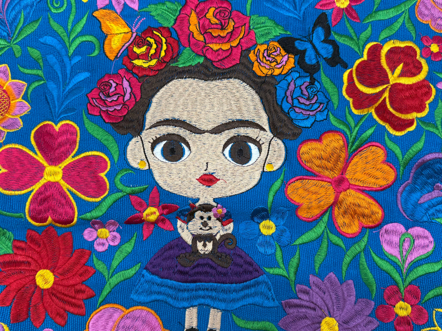Mexican Frida Embroidered Bag