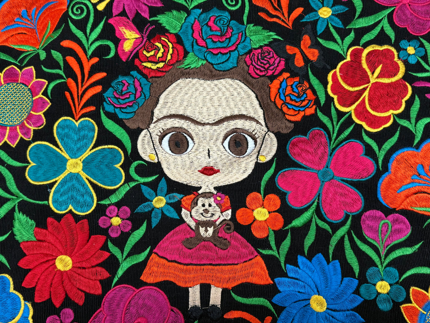Mexican Frida Embroidered Bag
