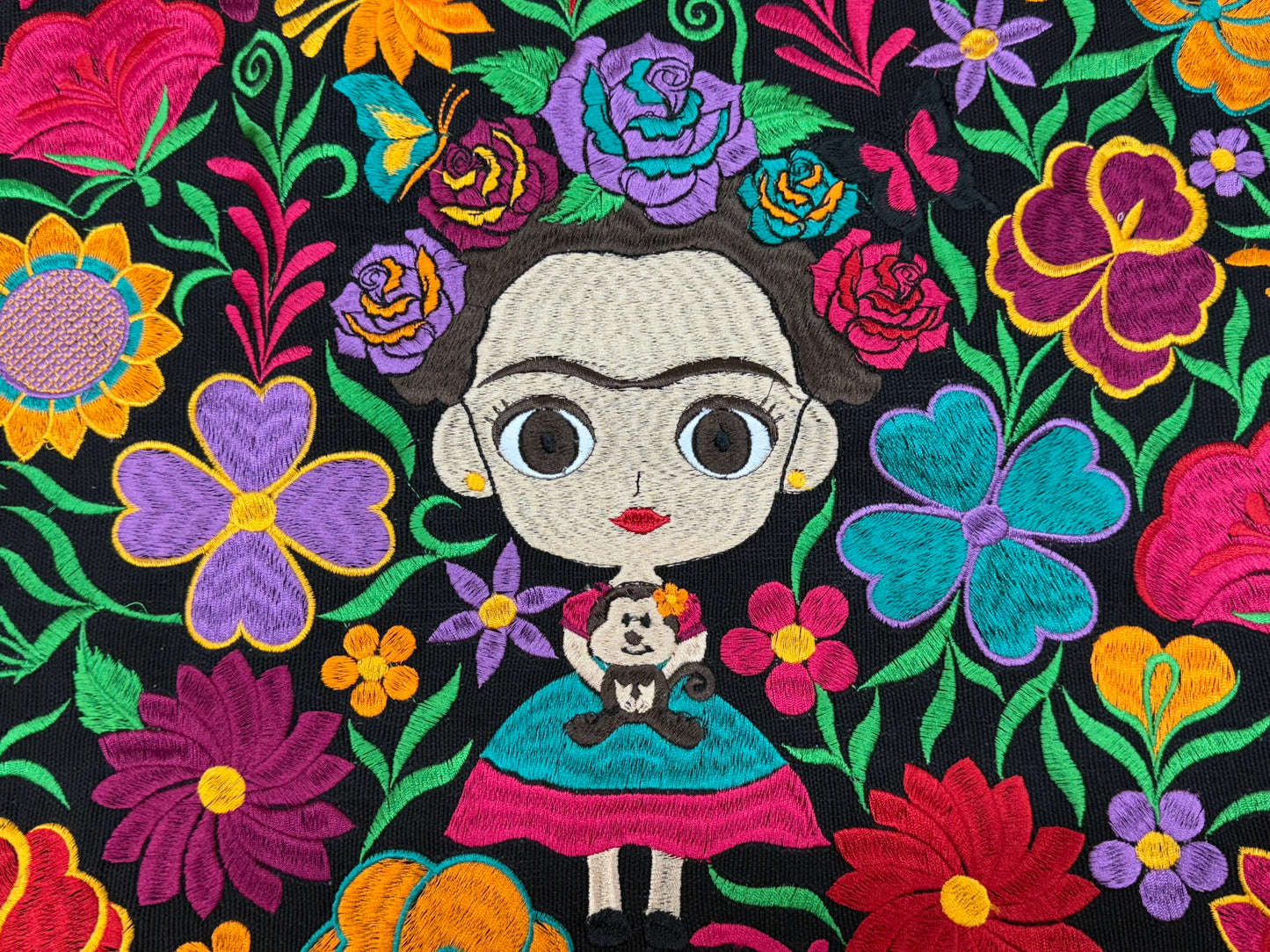 Mexican Frida Embroidered Bag