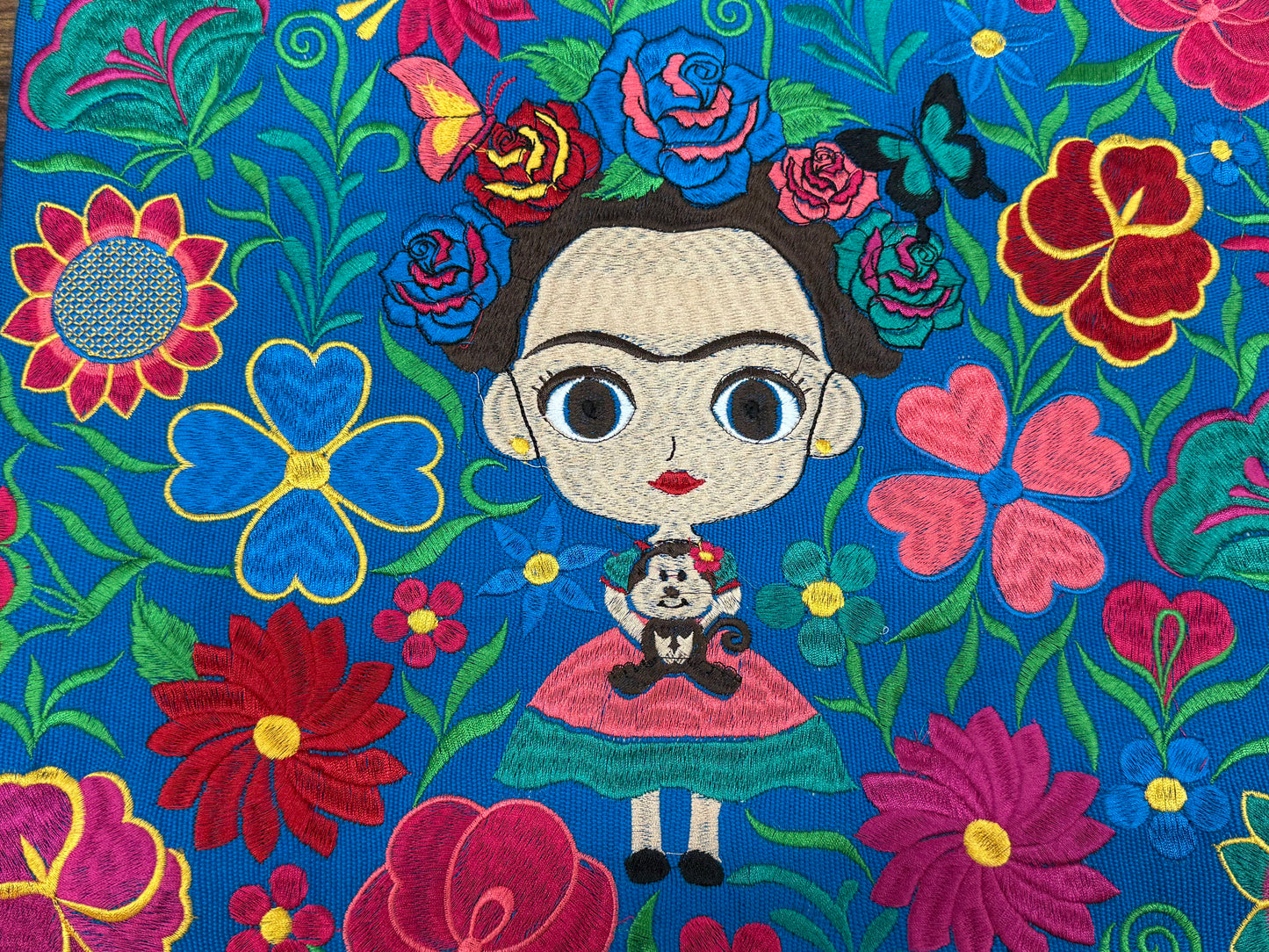 Mexican Frida Embroidered Bag