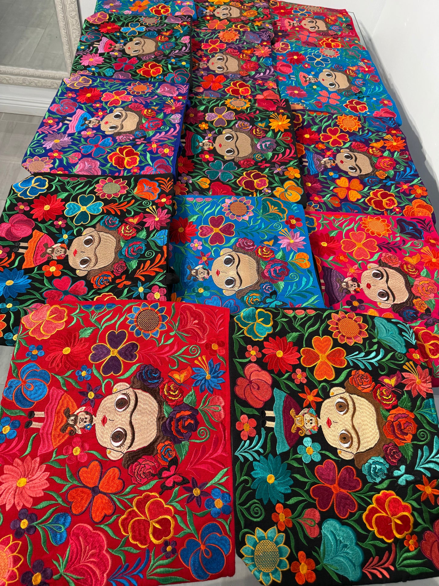 Mexican Frida Embroidered Bag