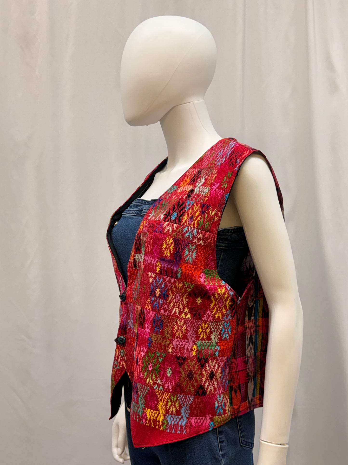 Women's Guatemalan Hand Woven Huipil Vest