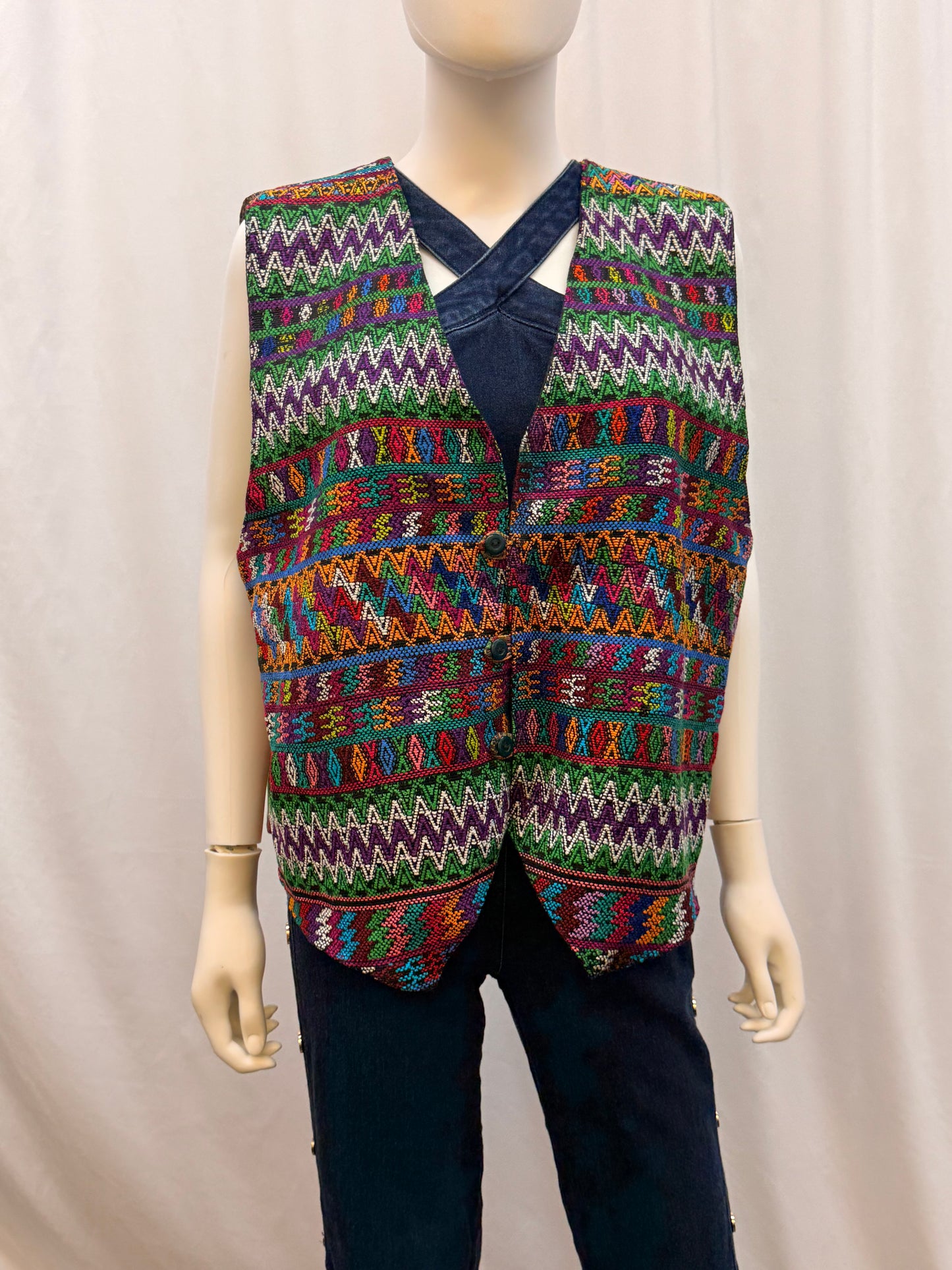Women's Guatemalan Hand Woven Huipil Vest