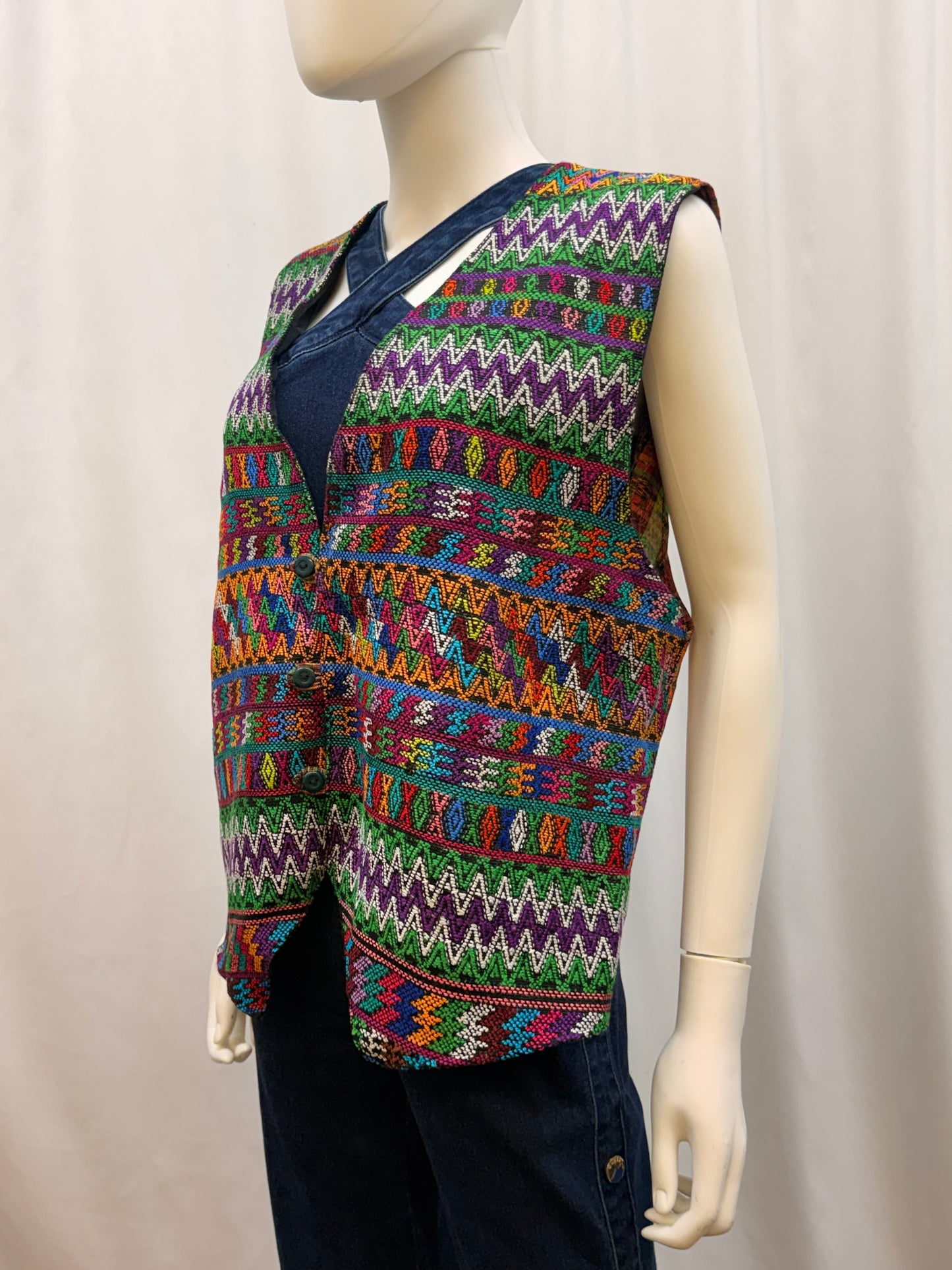 Women's Guatemalan Hand Woven Huipil Vest