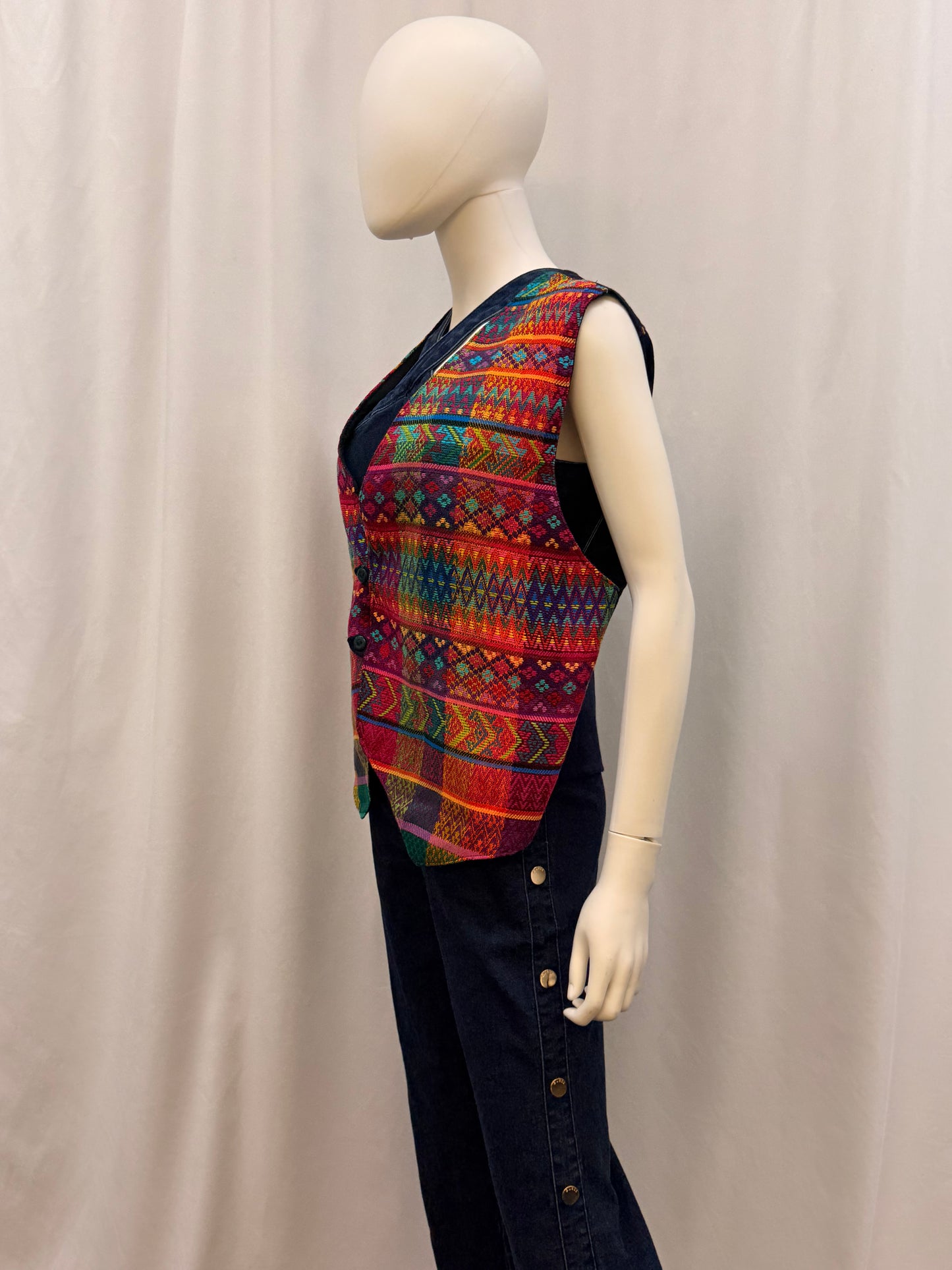 Women's Guatemalan Hand Woven Huipil  Vest
