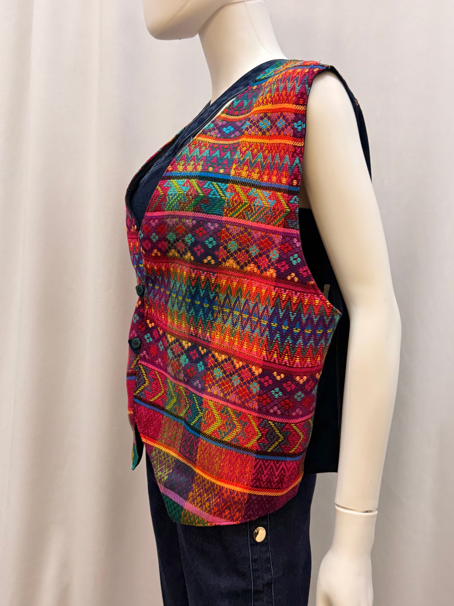 Women's Guatemalan Hand Woven Huipil  Vest