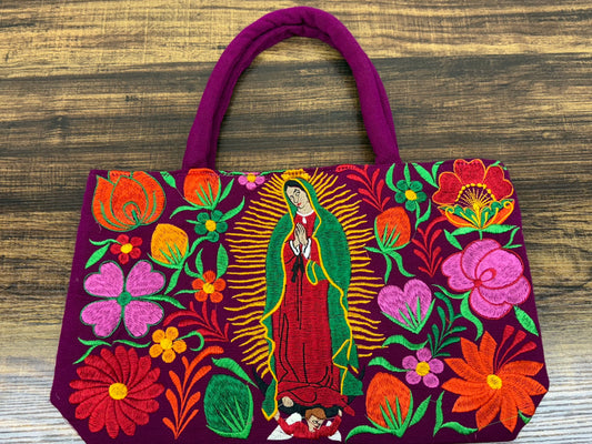 Virgen de Guadalupe Embroidered Purse