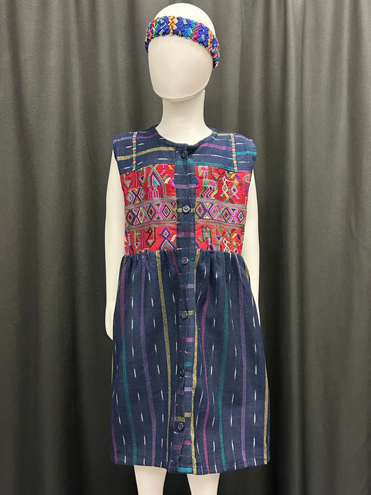 Girl's Guatemalan Embroidered Patchwork Dress