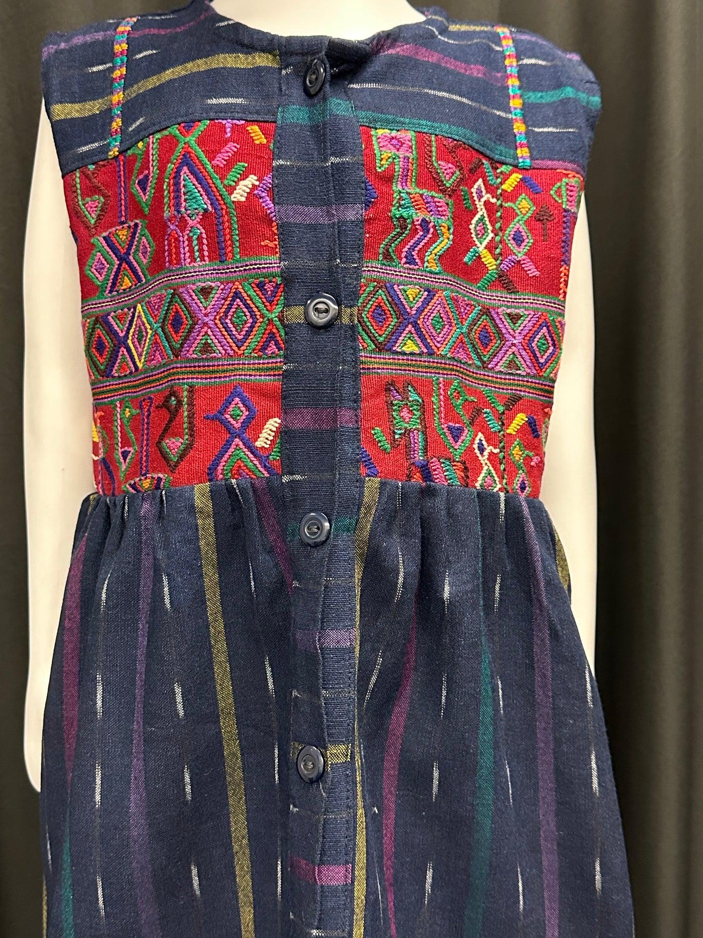 Girl's Guatemalan Embroidered Patchwork Dress