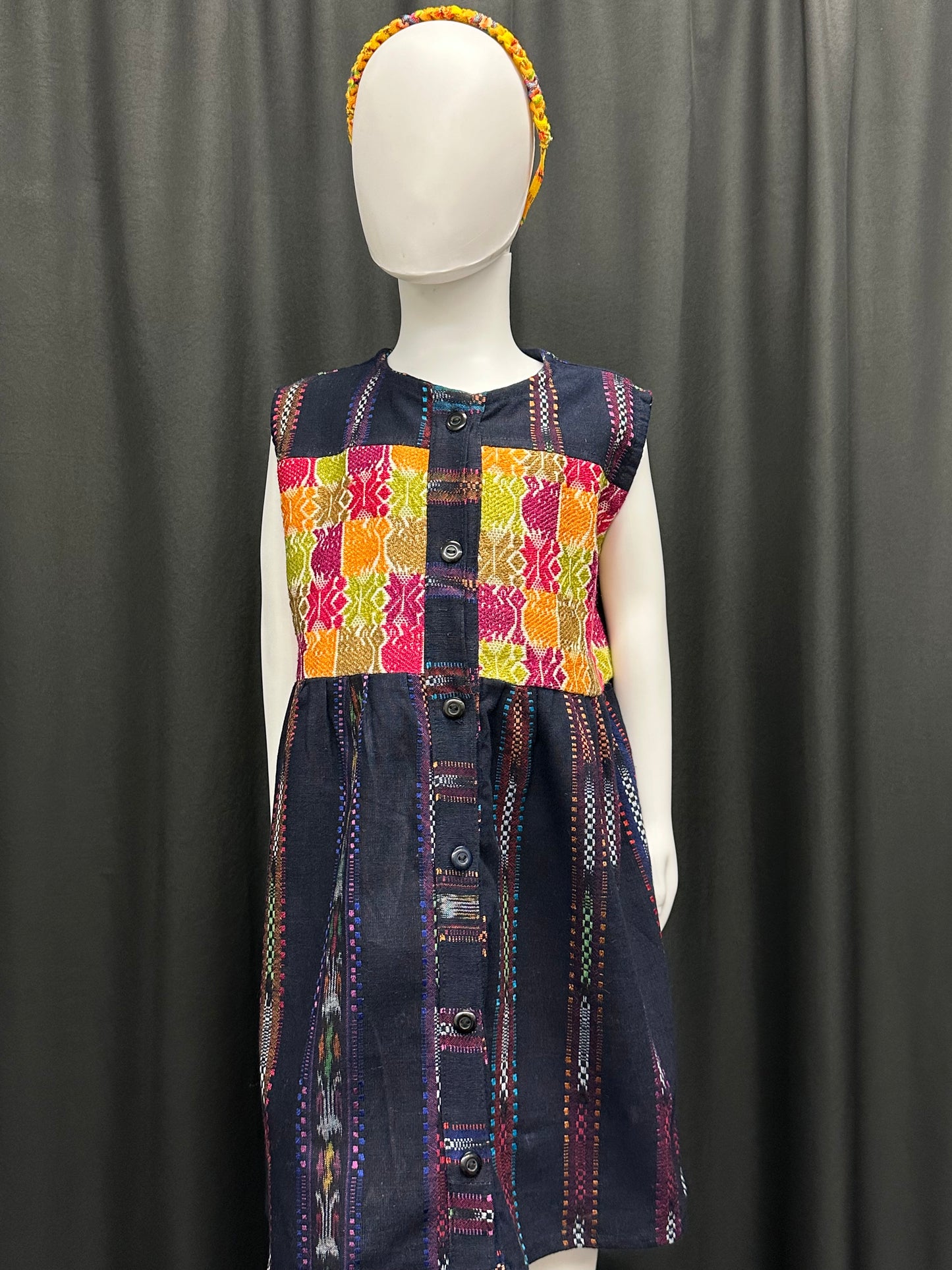 Girl's Guatemalan Embroidered Patchwork Dress