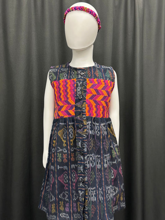 Girl's Guatemalan Embroidered Patchwork Dress