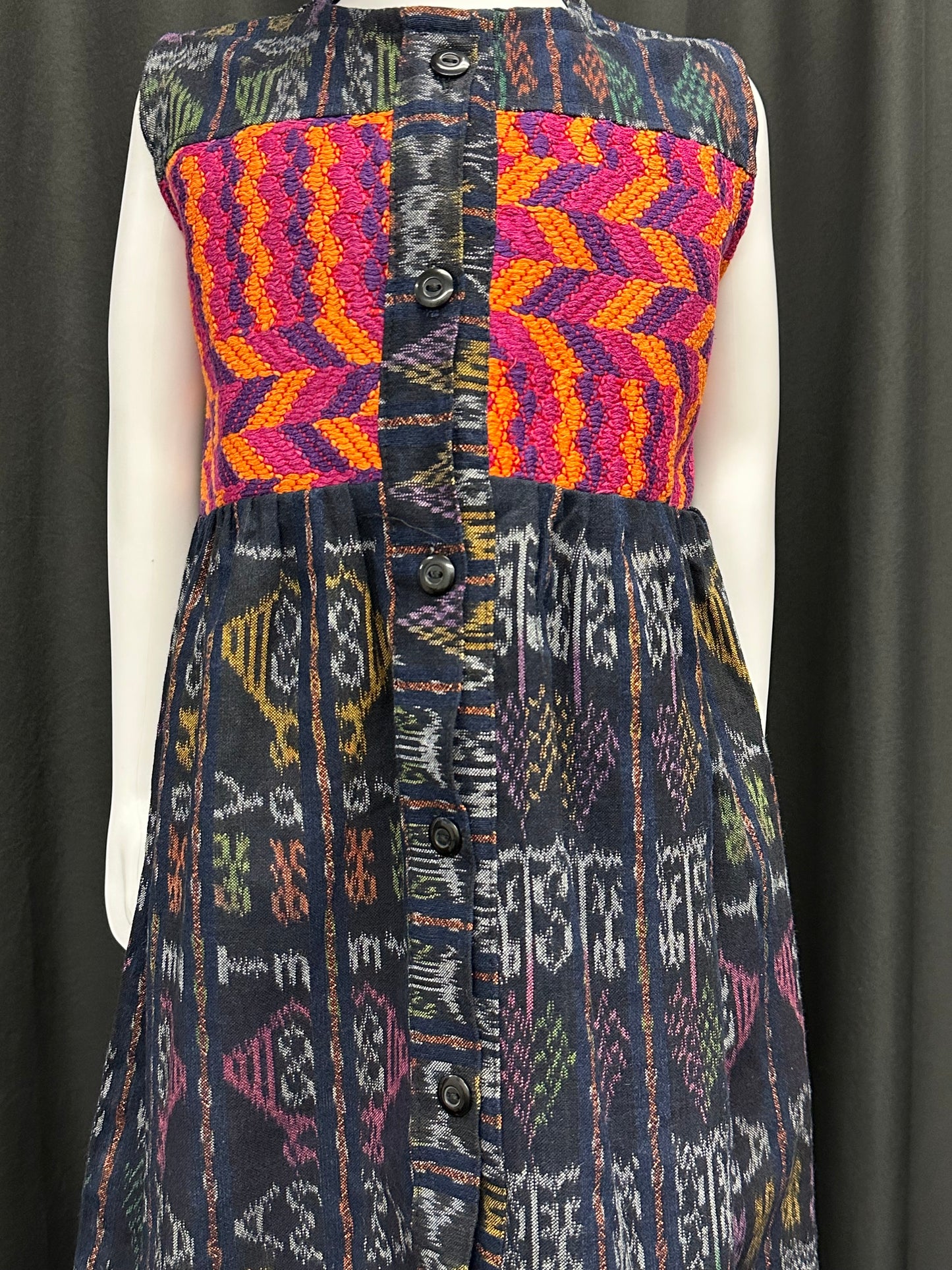 Girl's Guatemalan Embroidered Patchwork Dress