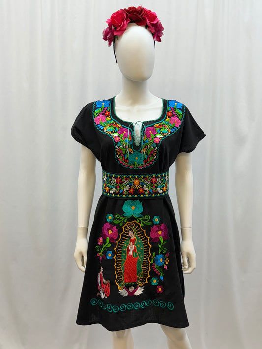 Women's Virgen de Guadalupe Embroidered Dress