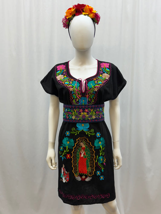 Women's Virgen de Guadalupe Embroidered Dress