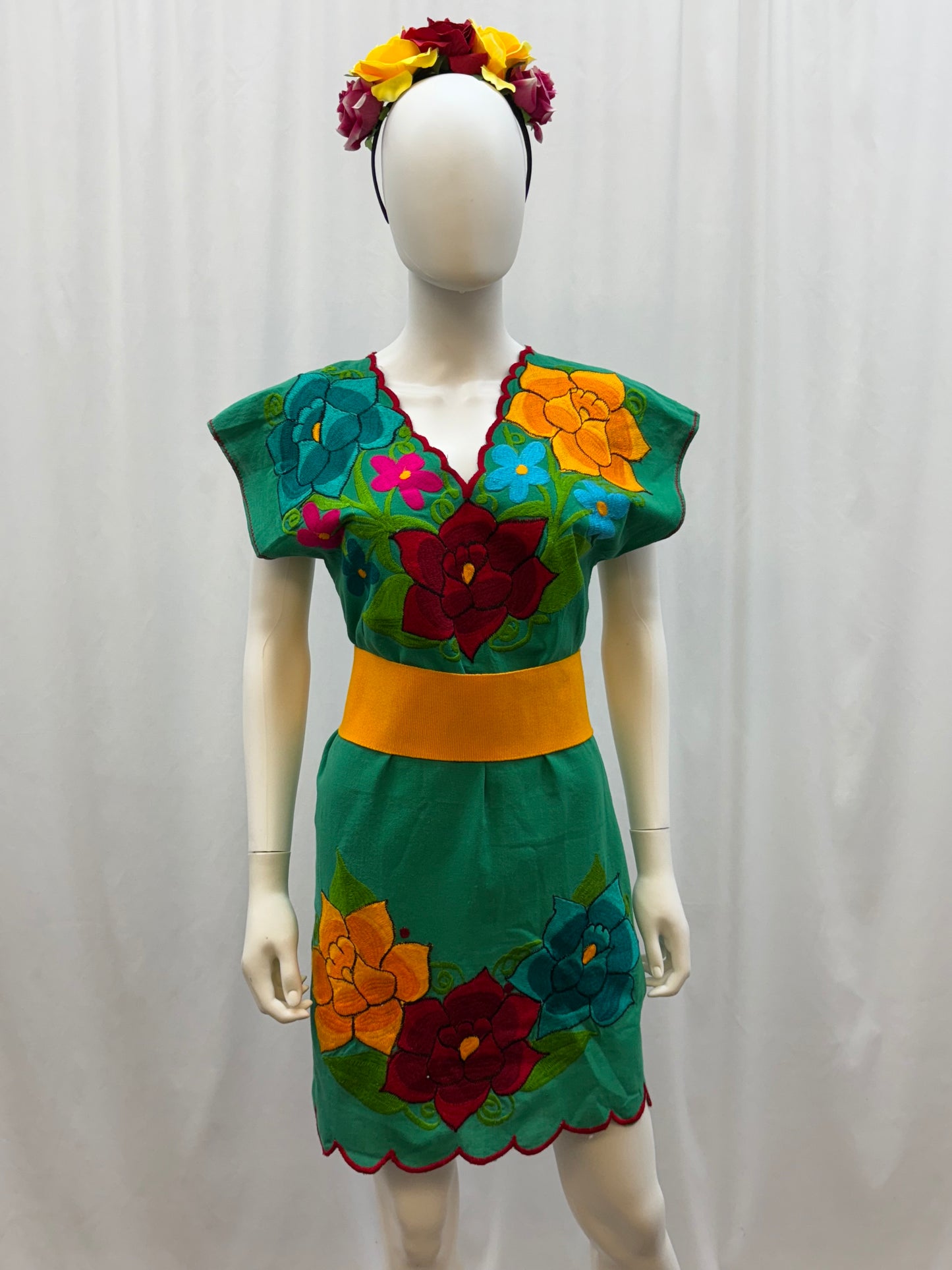 Women's Mexican Embroidered Dress