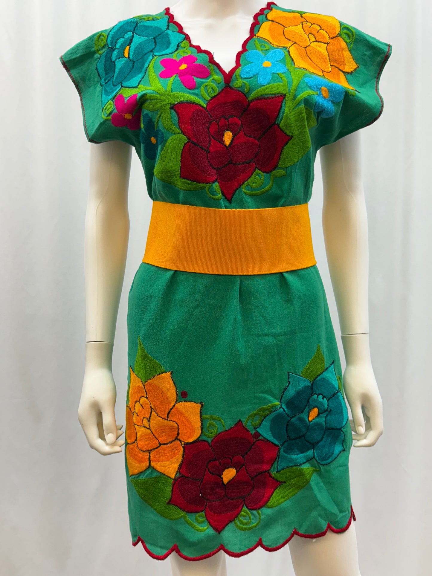 Women's Mexican Embroidered Dress