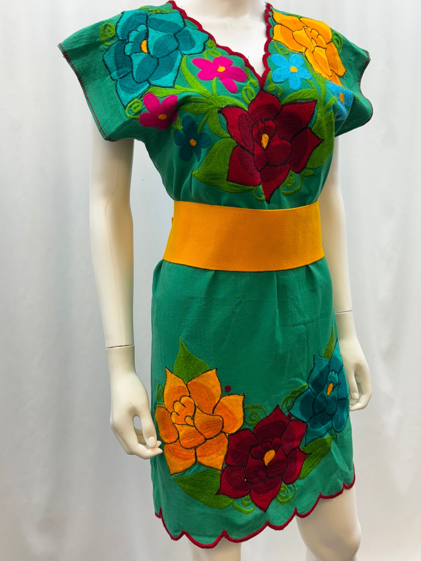 Women's Mexican Embroidered Dress