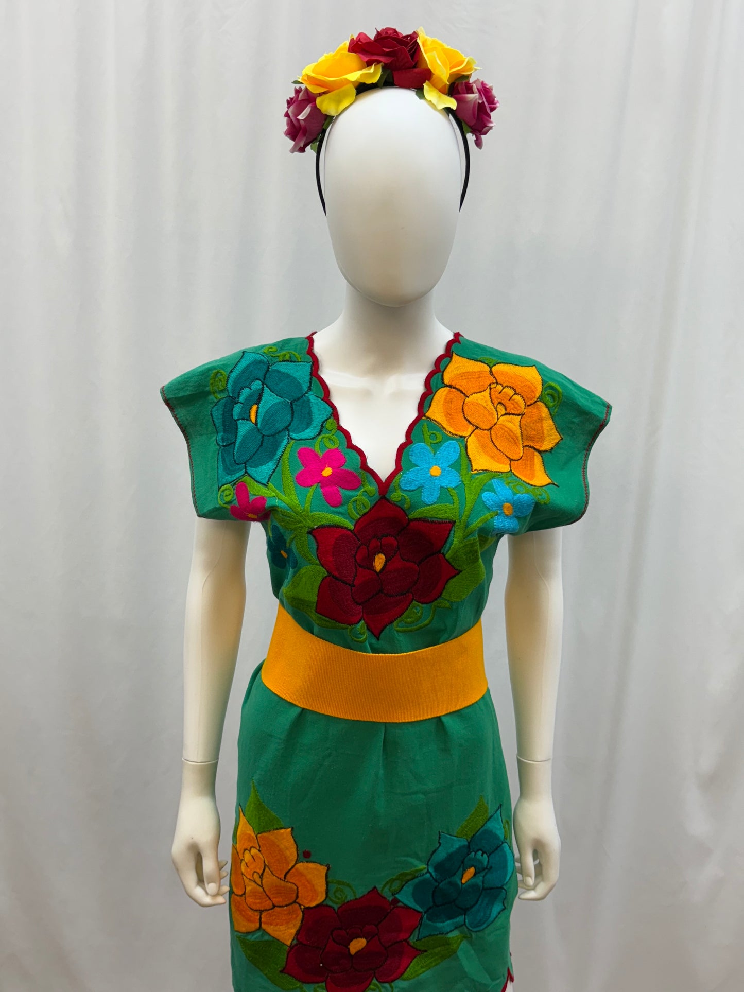Women's Mexican Embroidered Dress