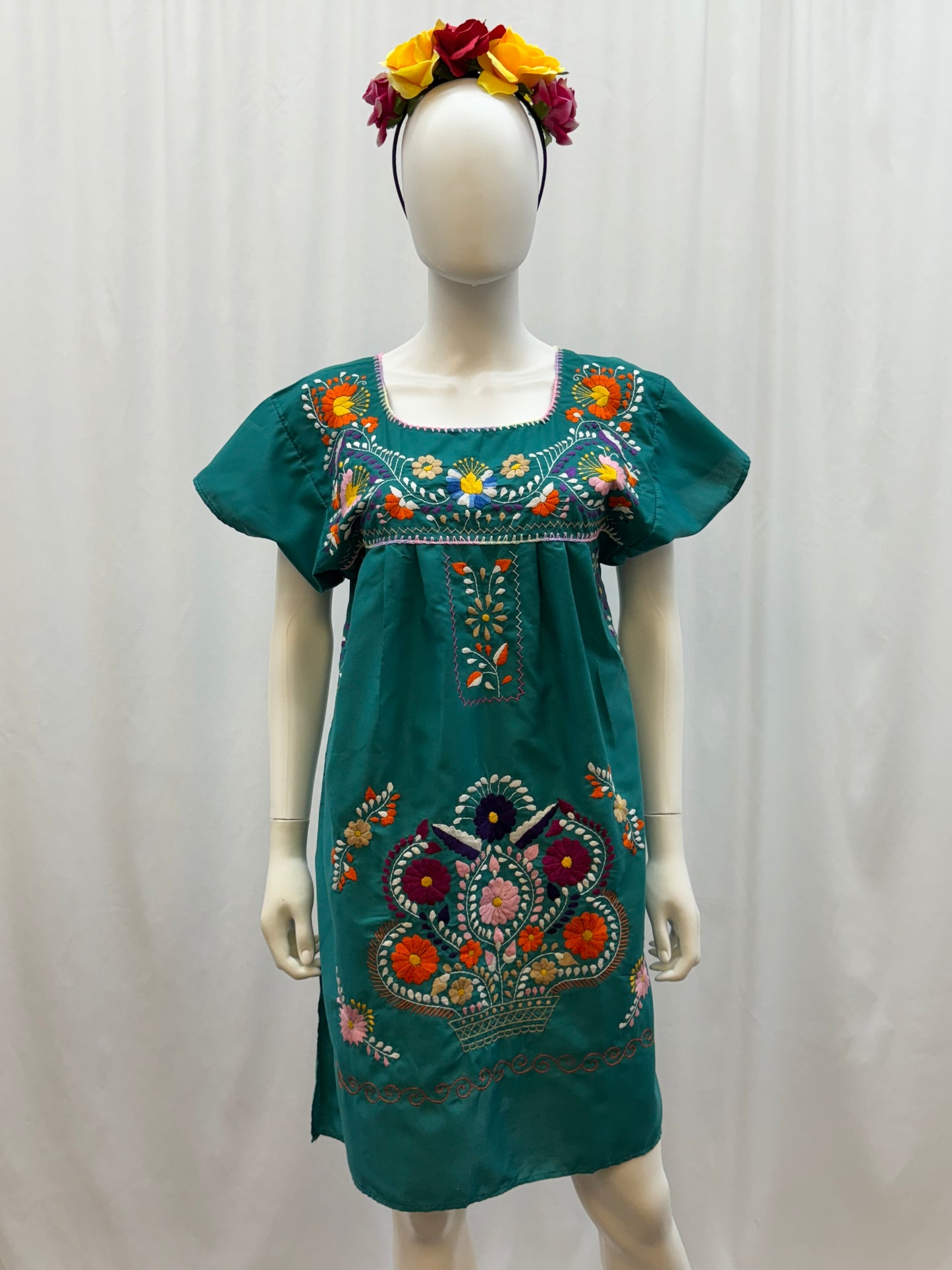 Women's Mexican Embroidered Dress