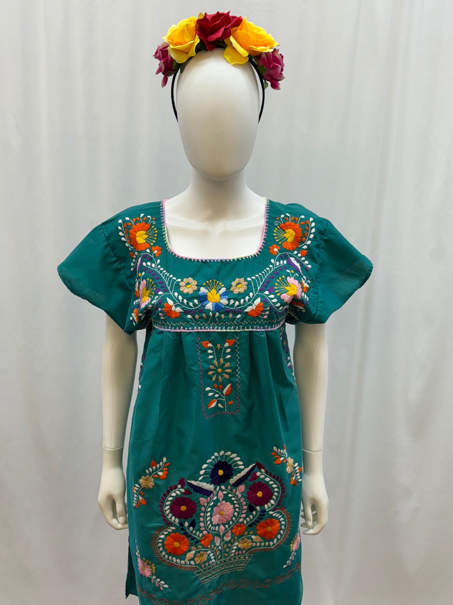 Women's Mexican Embroidered Dress