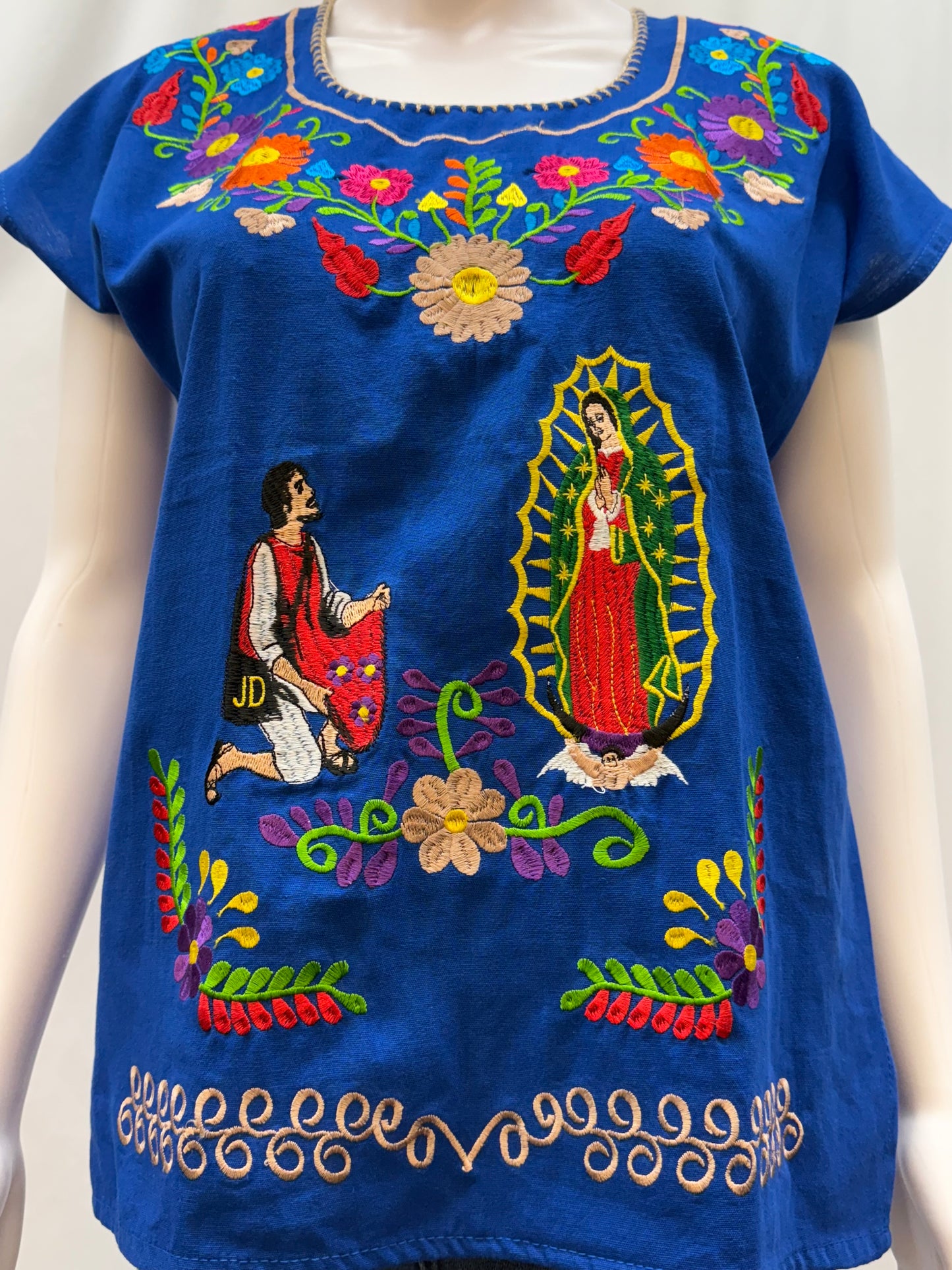 Women's Virgen of Guadalupe Embroidered Blouse