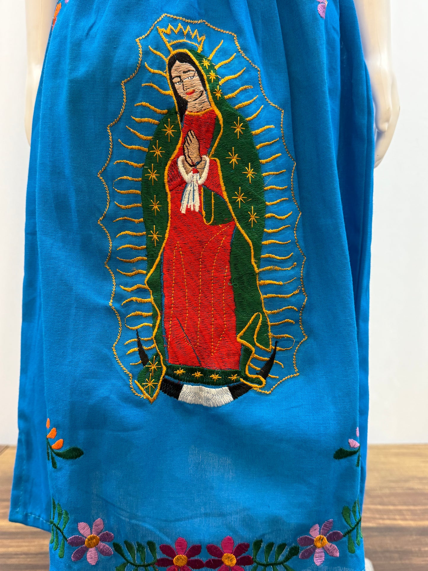 Girl's Virgen of Guadalupe Embroidered Dress