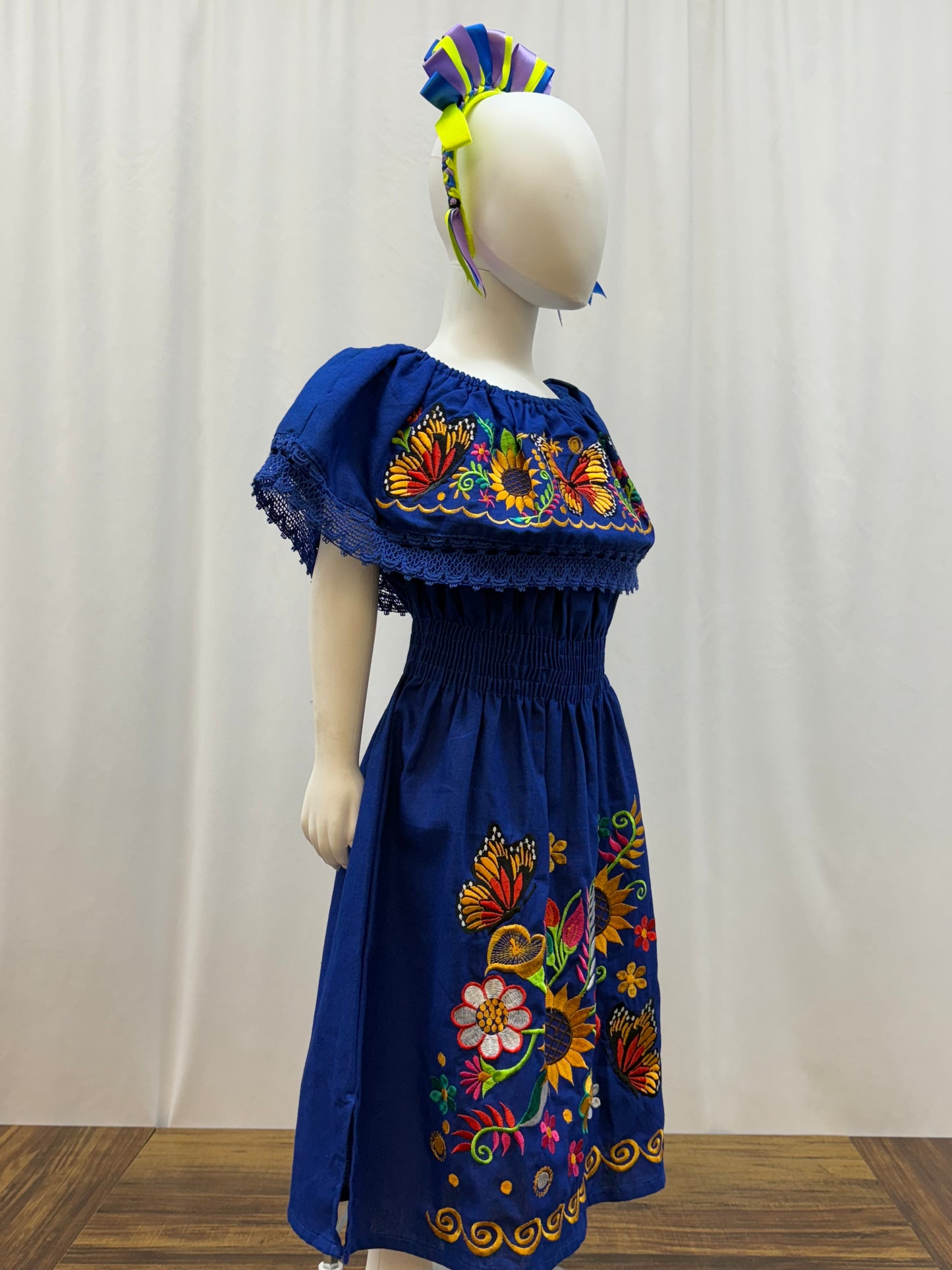 Girl's Sunflower Embroidered Dress