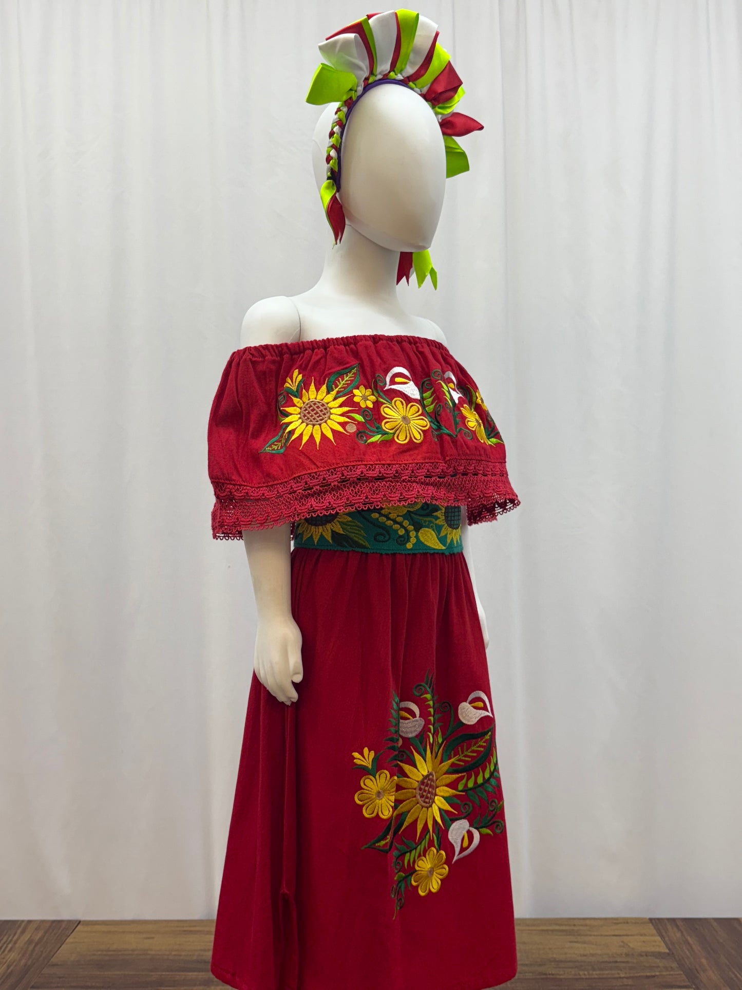 Girl's Calla Lily Embroidered Dress