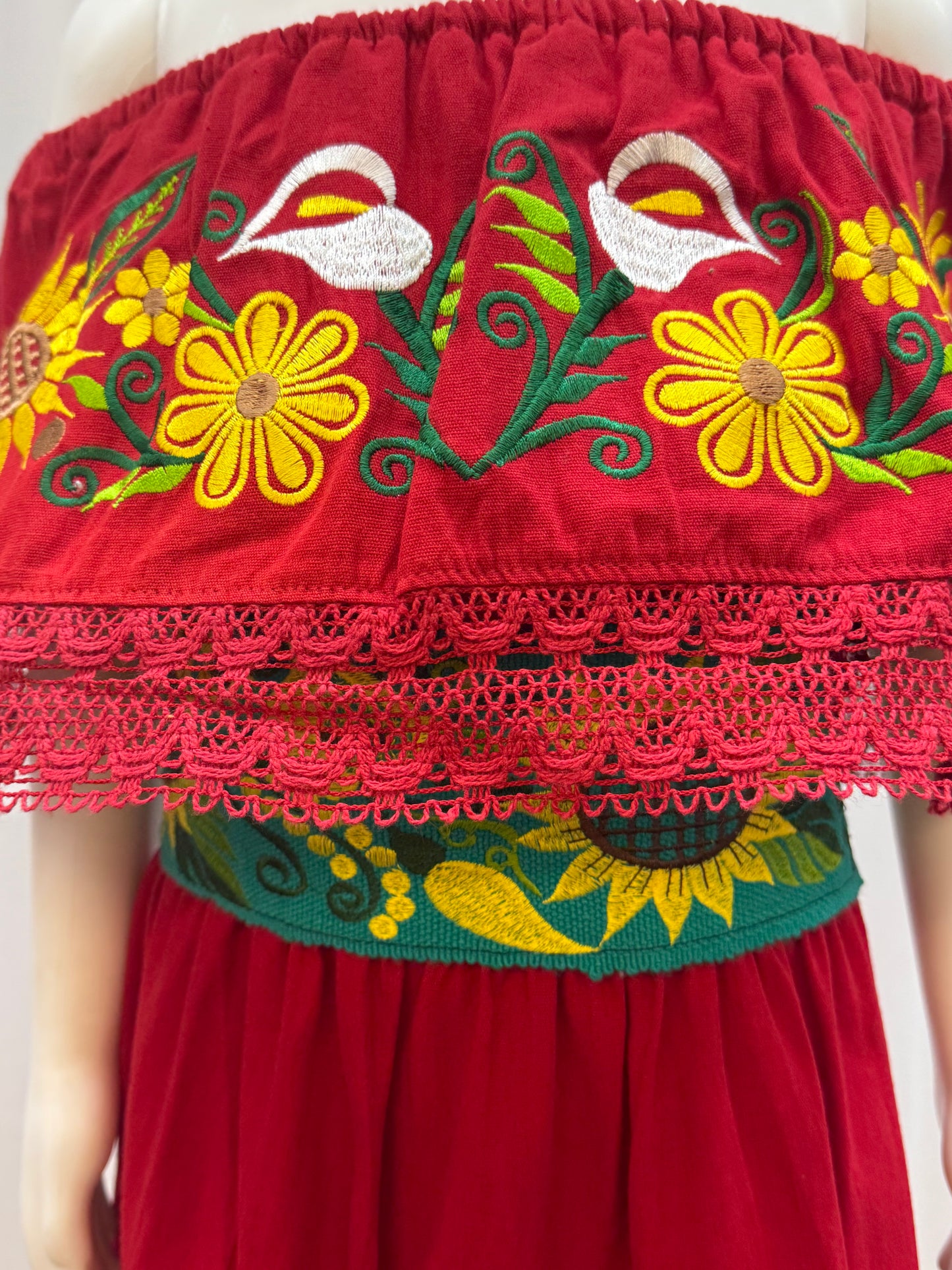 Girl's Calla Lily Embroidered Dress