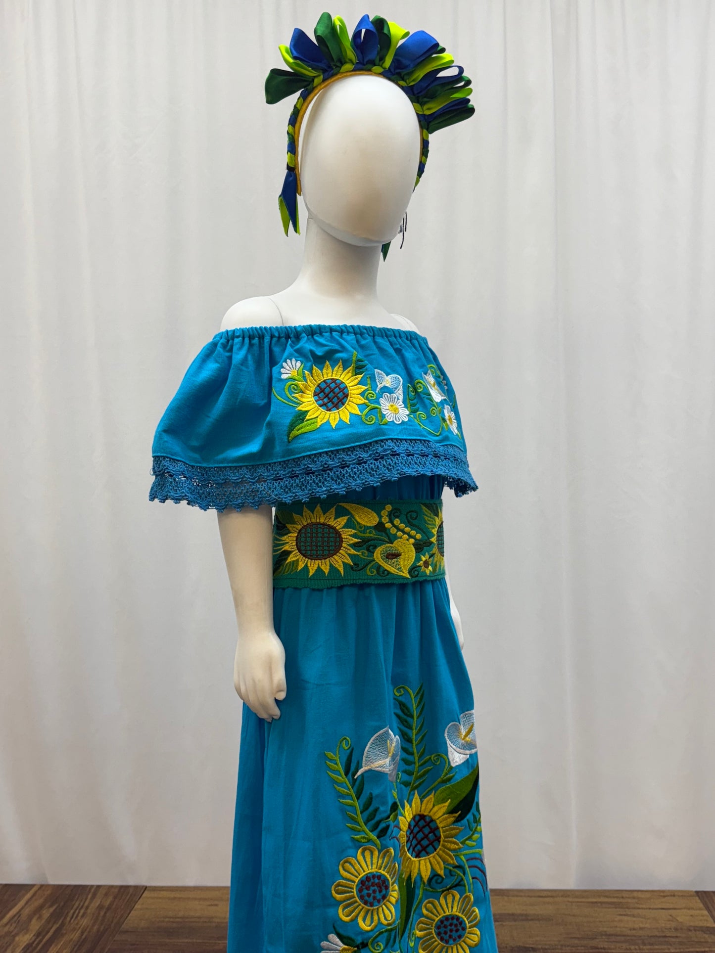 Girl's Calla Lily Embroidered Dress