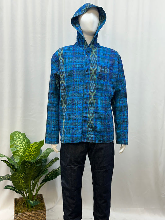 Guatemalan Textile Patchwork Hoddie Shirt
