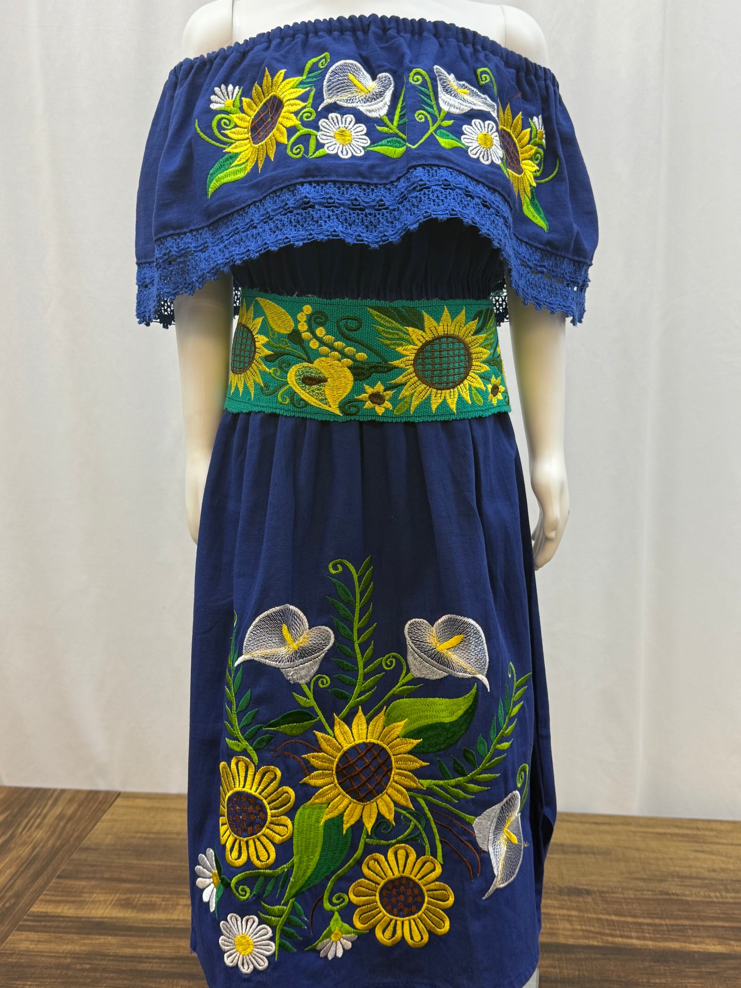 Girl's Calla Lily Embroidered Dress