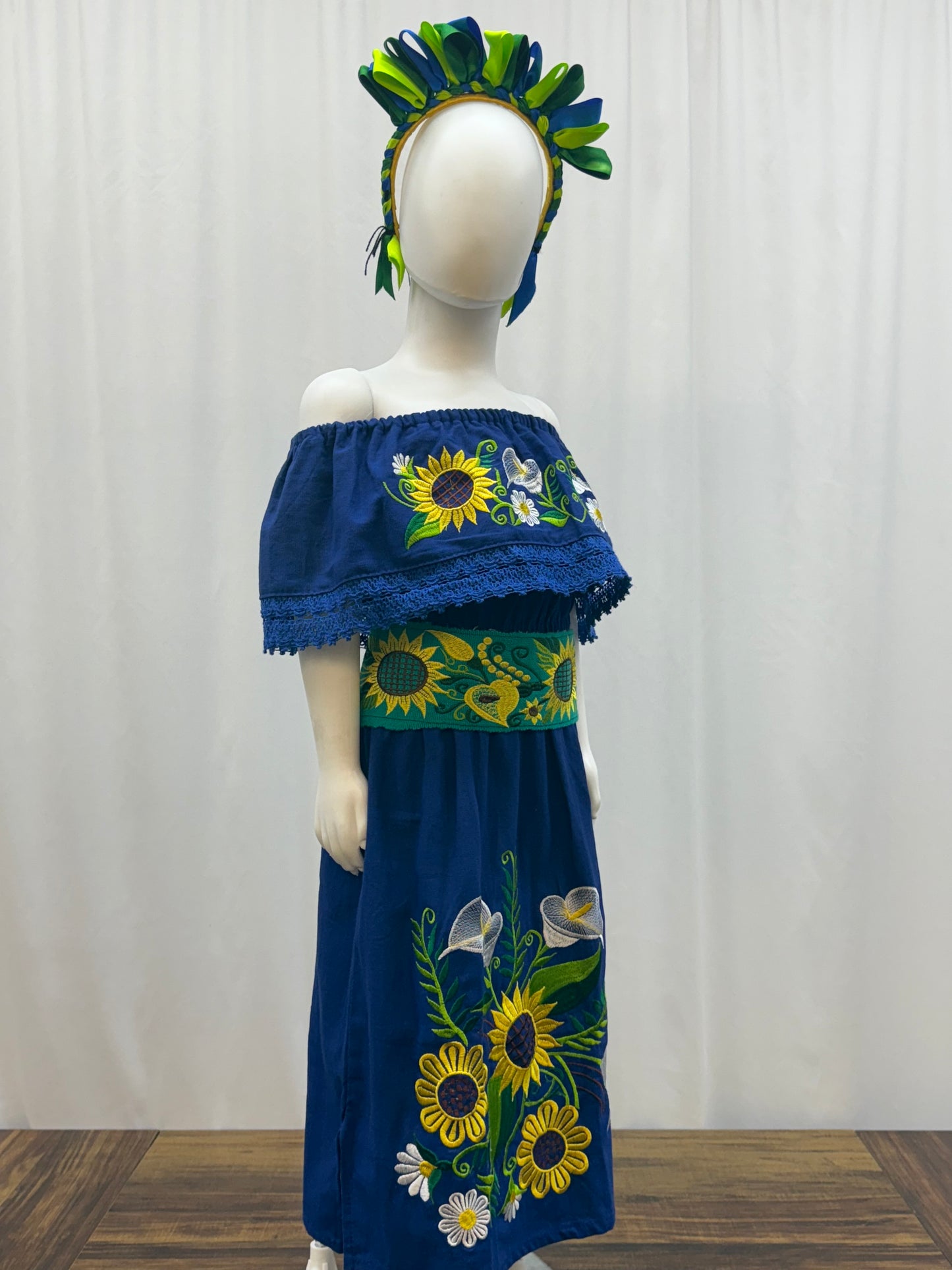 Girl's Calla Lily Embroidered Dress