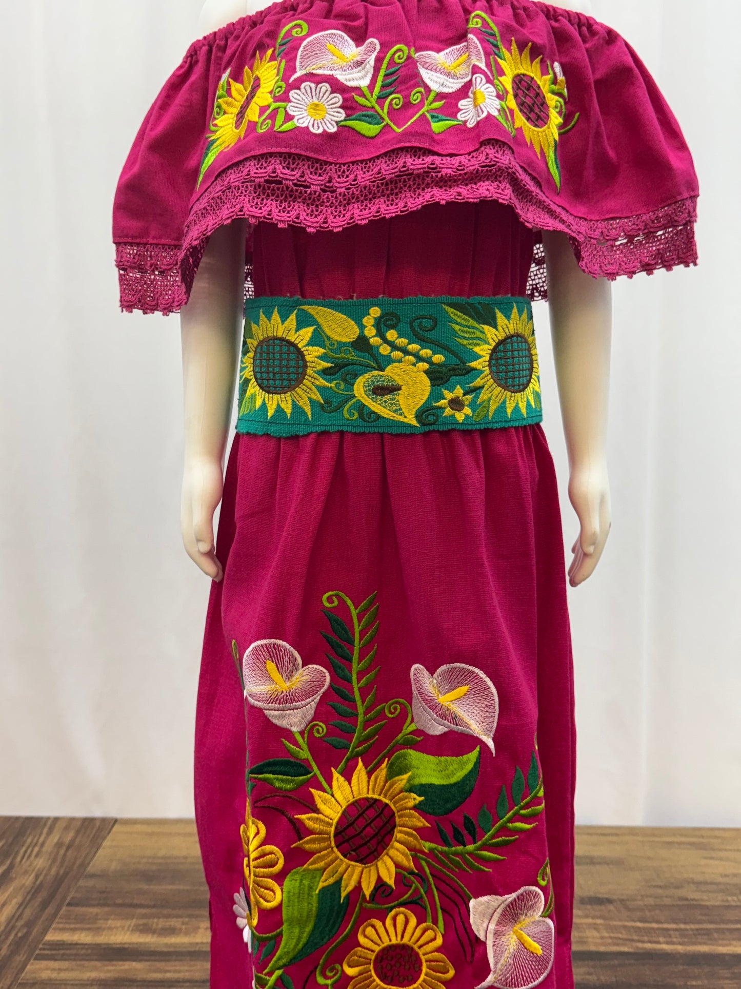 Girl's Calla Lily Embroidered Dress